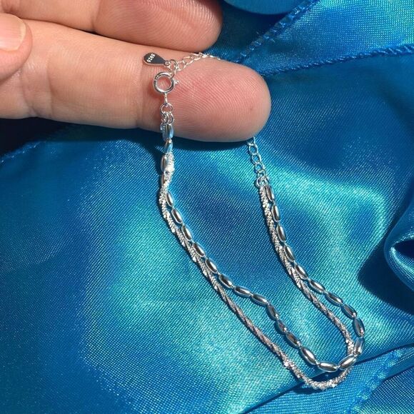 ATV Sterling 925 Silver 2-strand Adjustable Bracelet - Picture 3 of 11